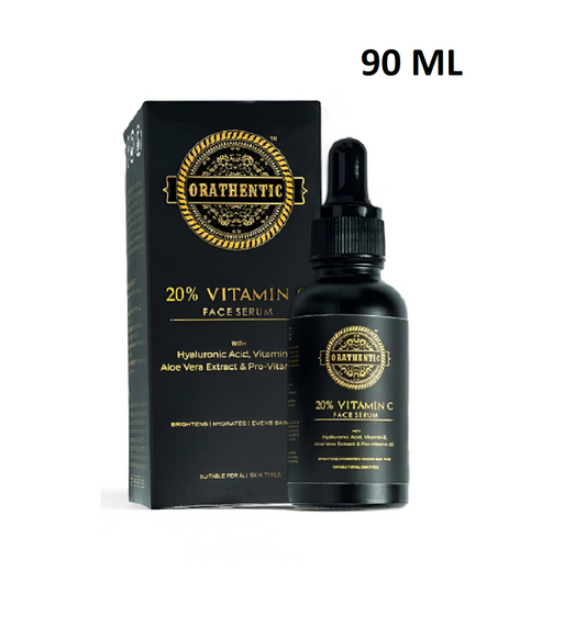 Orathentic 20% Vitamin C Face Serum For Brightening, Anti-Aging &